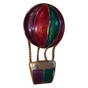 Colorful Enamel Hot Air Balloon Brooch/Pin